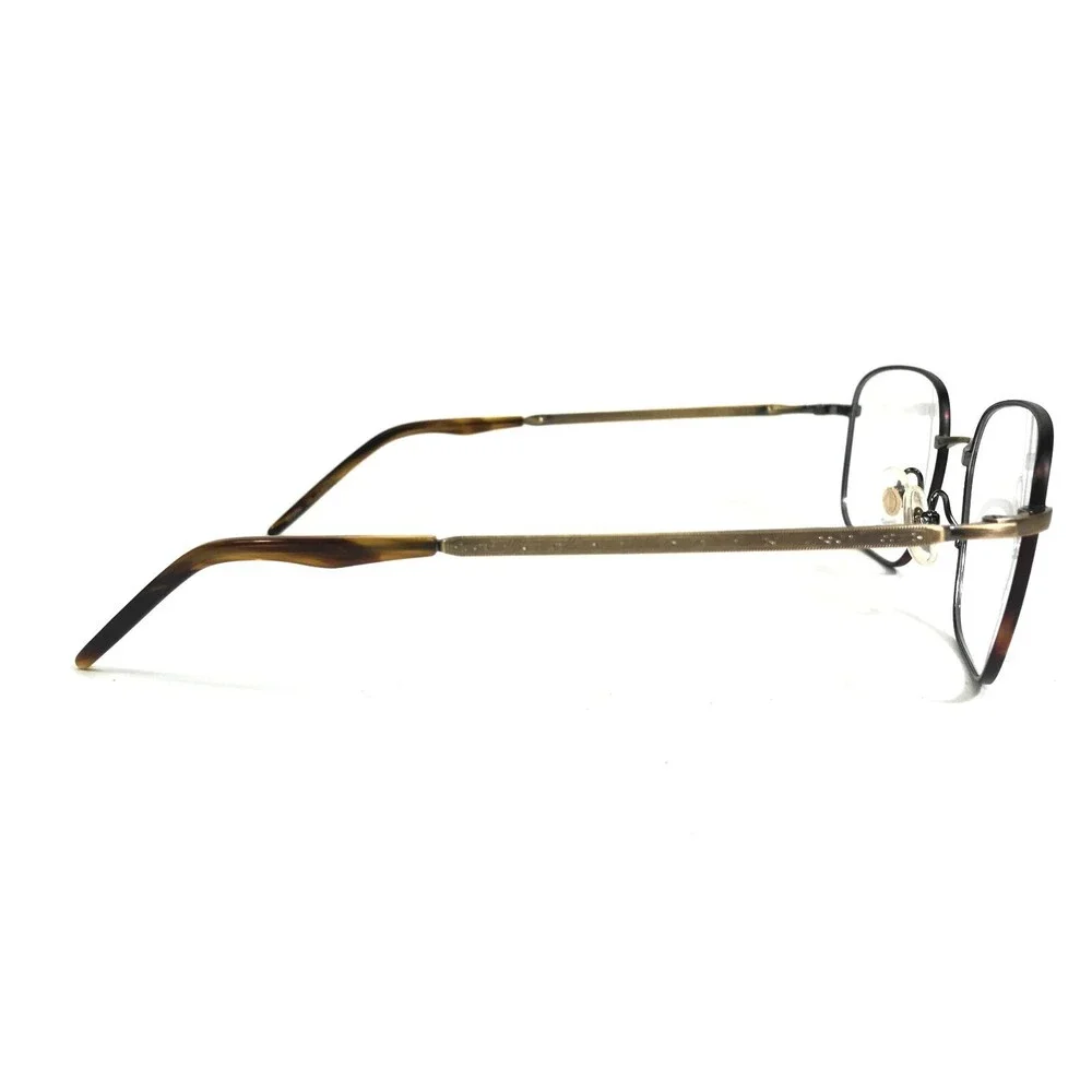 Sama Eyeglasses Frames 1700 ATG Brown Gold Square Full Rim 53-20-140